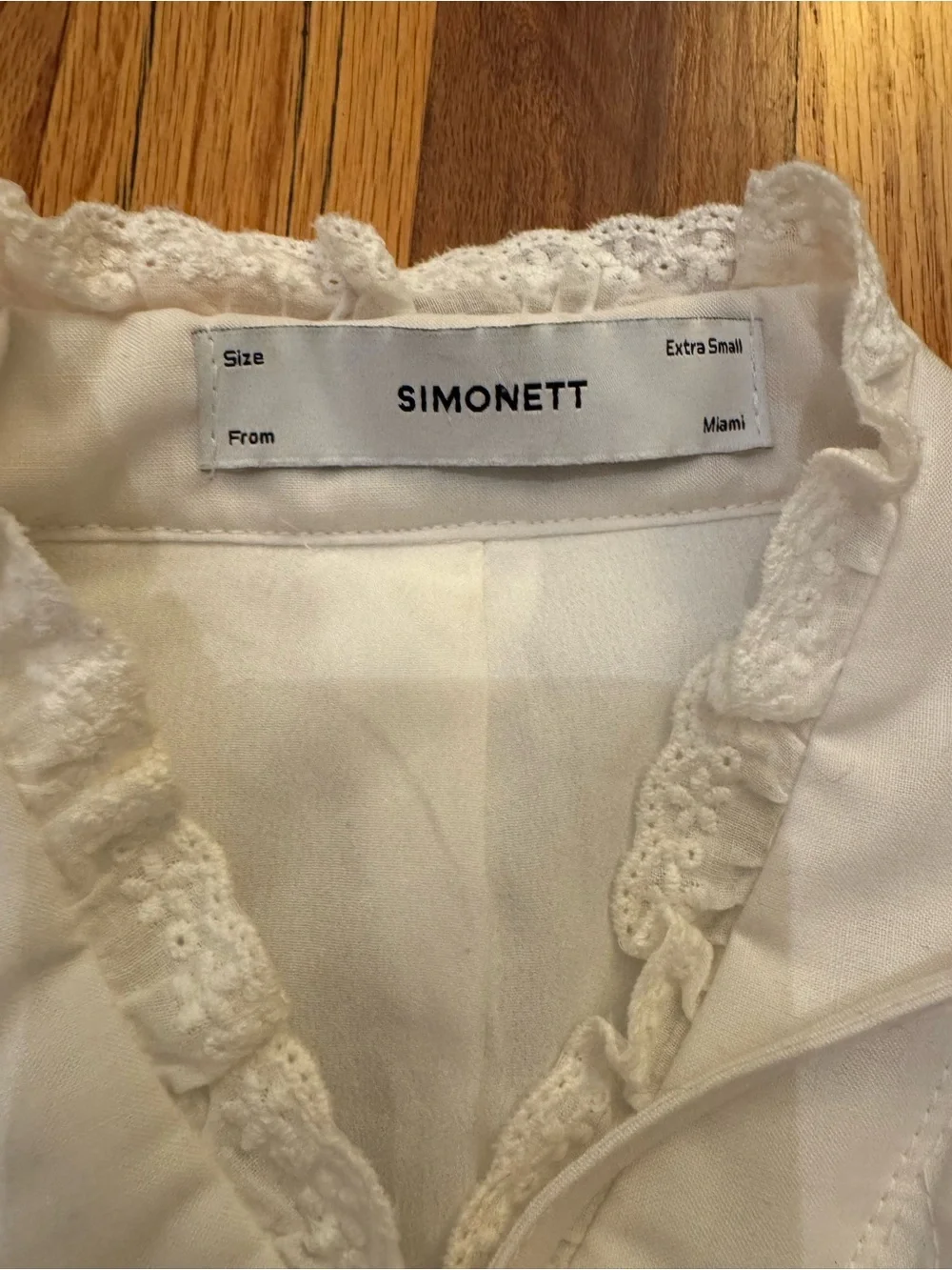 Simonett White Puff Sleeve Crop Top
